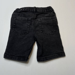 Boys Anko, black stretch denim jean shorts, adjustable, GUC, size 4,  