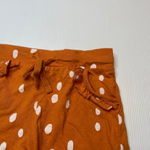Load image into Gallery viewer, Girls Mango, lightweight orange cotton shorts, elasticated, GUC, size 6,  