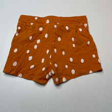 Load image into Gallery viewer, Girls Mango, lightweight orange cotton shorts, elasticated, GUC, size 6,  