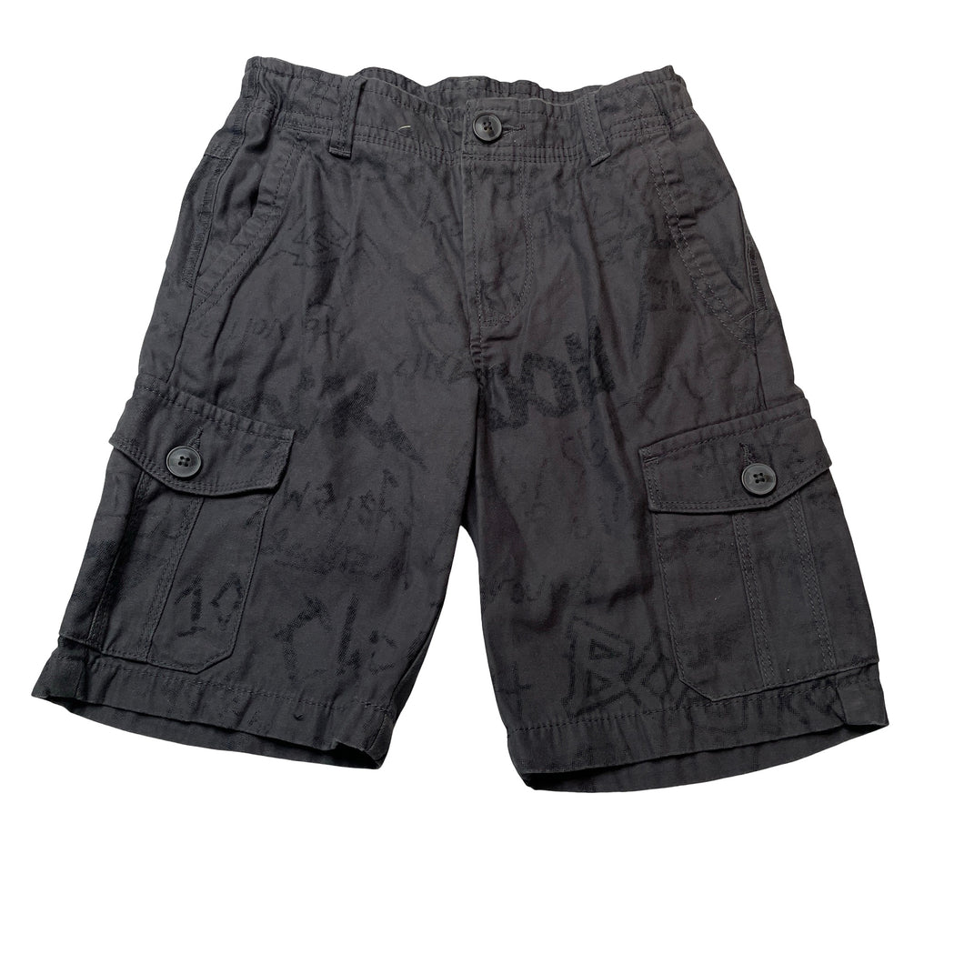 Boys Target, grey cotton cargo shorts, adjustable, EUC, size 7,  