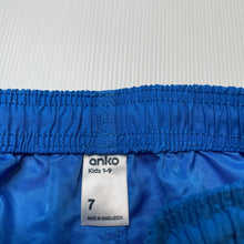 Load image into Gallery viewer, Boys Anko, lightweight board shorts, elasticated, EUC, size 7,  