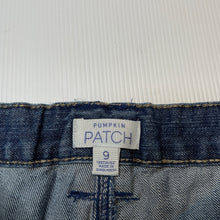Load image into Gallery viewer, Boys Pumpkin Patch, blue denim jean shorts, adjustable, GUC, size 9,  