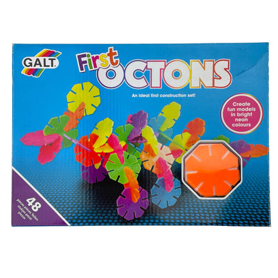 Toys GALT, 48 piece bright neon OCTONS set, Ages 3-10, GUC, size ,  