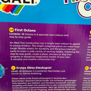 Toys GALT, 48 piece bright neon OCTONS set, Ages 3-10, GUC, size ,  