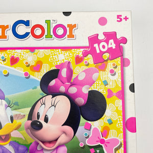 Toys Clementoni, Disney Minnie Mouse Super Color 104 piece jigsaw, EUC, size ,  