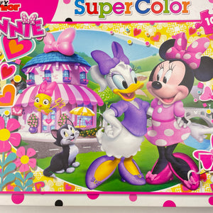 Toys Clementoni, Disney Minnie Mouse Super Color 104 piece jigsaw, EUC, size ,  