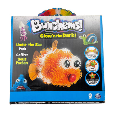 Toys Bunchems!, Under the Sea Glow in the Dark 200 piece kit, Age 4+, GUC, size ,  