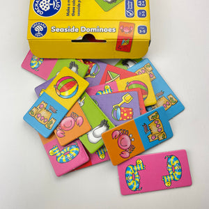 Toys ORCHARD TOYS, Seaside Dominoes 28 piece game, Ages: 3-5, EUC, size ,  