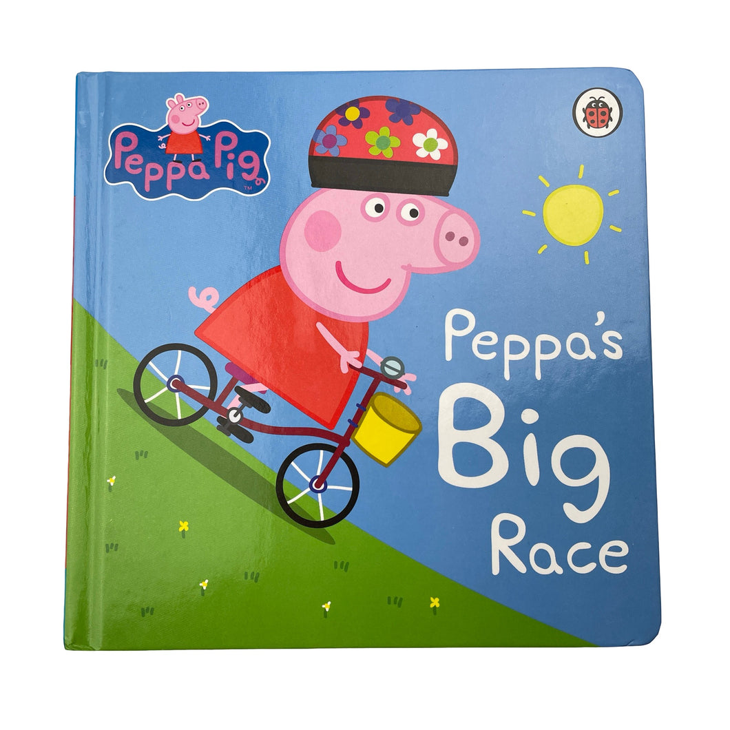 Books Peppa Pig, Peppa's Big Race board book, EUC, size ,  