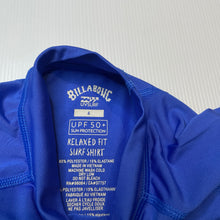 Load image into Gallery viewer, Unisex Billabong, UPF 50+ rashie / surf shirt, EUC, size 6,  