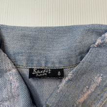 Load image into Gallery viewer, Girls Bardot Junior, distressed denim jacket, FUC, size 8,  