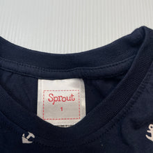 Load image into Gallery viewer, Boys Sprout, navy cotton tee / top, EUC, size 1,  