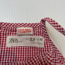 Load image into Gallery viewer, Girls Zara, checked lightweight summer romper, FUC, size 2,  