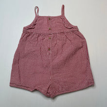 Load image into Gallery viewer, Girls Zara, checked lightweight summer romper, FUC, size 2,  