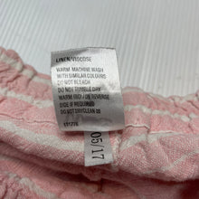 Load image into Gallery viewer, Girls H&amp;T, pink &amp; white stripe linen / viscose shorts, elasticated, GUC, size 2,  