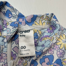 Load image into Gallery viewer, Girls Anko, floral all-in-one rashie suit, EUC, size 00,  