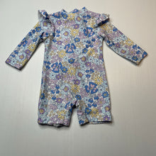 Load image into Gallery viewer, Girls Anko, floral all-in-one rashie suit, EUC, size 00,  