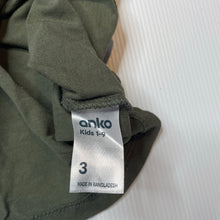 Load image into Gallery viewer, Boys Anko, khaki cotton long sleeve tee / top, GUC, size 3,  