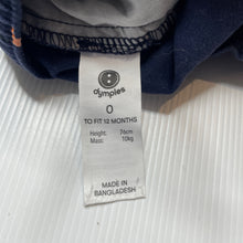 Load image into Gallery viewer, Boys Dymples, navy stretch cotton shorts, elasticated, GUC, size 0,  