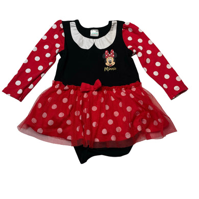 Girls Disney, Minnie Mouse cotton tulle tutu romper, GUC, size 1,  