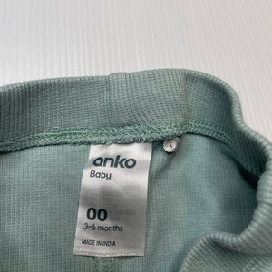 Unisex Anko, ribbed leggings / bottoms, EUC, size 00,  