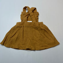Load image into Gallery viewer, Girls Baby Baby, embroidered crinkle cotton overalls dress, EUC, size 0000, L: 31cm