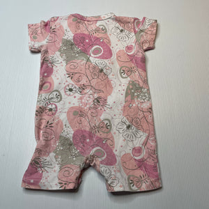 Girls Koko & Co, floral stretchy romper, light marks, FUC, size 00,  