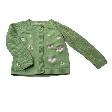 Girls Dymples, embroidered knitted cotton cardigan, FUC, size 2,  