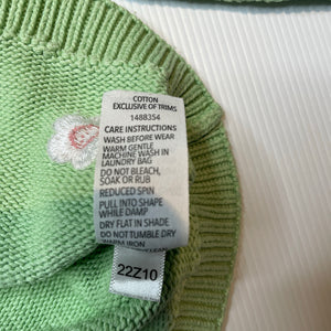 Girls Dymples, embroidered knitted cotton cardigan, FUC, size 2,  
