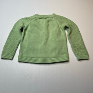 Girls Dymples, embroidered knitted cotton cardigan, FUC, size 2,  