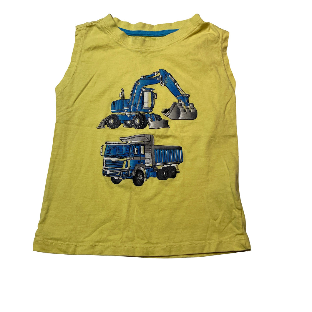 Boys Tilt, yellow cotton singlet / tank top, diggers, EUC, size 2,  