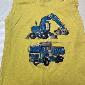 Boys Tilt, yellow cotton singlet / tank top, diggers, EUC, size 2,  