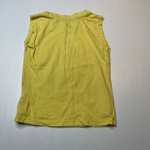 Load image into Gallery viewer, Boys Tilt, yellow cotton singlet / tank top, diggers, EUC, size 2,  