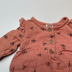 Girls Anko, organic cotton romper, FUC, size 0000,  