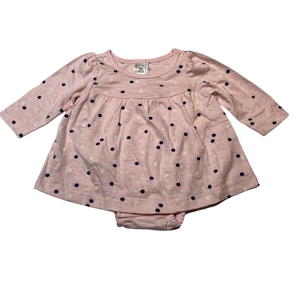 Girls Kids & Co, cotton long sleeve romper, EUC, size 000,  