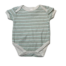 Load image into Gallery viewer, Unisex sunnozy, striped cotton bodysuit / romper, GUC, size 00,  