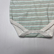 Load image into Gallery viewer, Unisex sunnozy, striped cotton bodysuit / romper, GUC, size 00,  