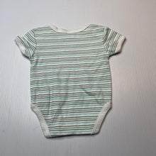 Load image into Gallery viewer, Unisex sunnozy, striped cotton bodysuit / romper, GUC, size 00,  