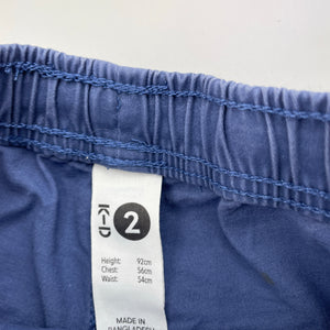 Boys KID, blue stretch cotton shorts, elasticated, FUC, size 2,  