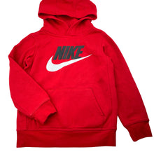 Load image into Gallery viewer, Unisex Nike, red fleece lined hoodie sweater, GUC, size 5-6,  