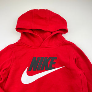 Unisex Nike, red fleece lined hoodie sweater, GUC, size 5-6,  