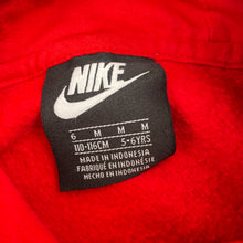 Load image into Gallery viewer, Unisex Nike, red fleece lined hoodie sweater, GUC, size 5-6,  