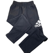 Load image into Gallery viewer, Boys Adidas, black track pants, elasticated, Inside leg: 55.5cm, GUC, size 9-10,  