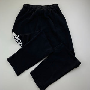 Boys Adidas, black track pants, elasticated, Inside leg: 55.5cm, GUC, size 9-10,  