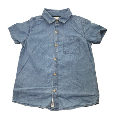Boys Anko, chambray cotton short sleeve shirt, GUC, size 5,  