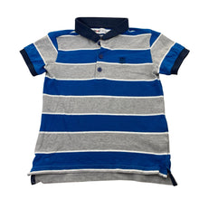 Load image into Gallery viewer, Boys Minoti, striped polo shirt top, GUC, size 4-5,  