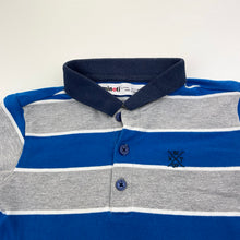 Load image into Gallery viewer, Boys Minoti, striped polo shirt top, GUC, size 4-5,  
