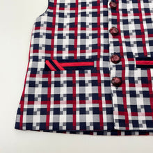 Load image into Gallery viewer, Boys J JUNIOR, red, white &amp; navy waistcoat / vest, armpit to armpit: 30cm, GUC, size 2-3,  