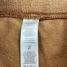 Load image into Gallery viewer, Boys brown, casual pants, elasticated, Inside leg: 38.5cm, FUC, size 4,  