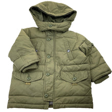 Load image into Gallery viewer, Boys GAP, khaki puffer jacket / coat, detachable hood, GUC, size 2,  